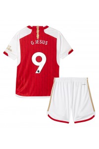 Fotbalové Dres Arsenal Gabriel Jesus #9 Dětské Domácí Oblečení 2023-24 Krátký Rukáv (+ trenýrky)